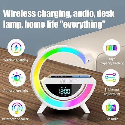 Digital Led  Wireless Charger Speaker